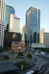 Aussicht aus unserem Hotel in Brisbane